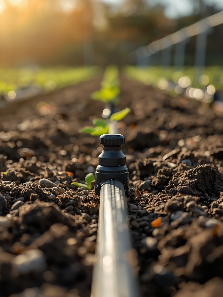 Steps for installing a drip tape system for rows