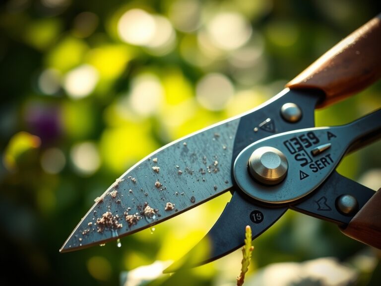 Steps for cleaning a garden shears after use