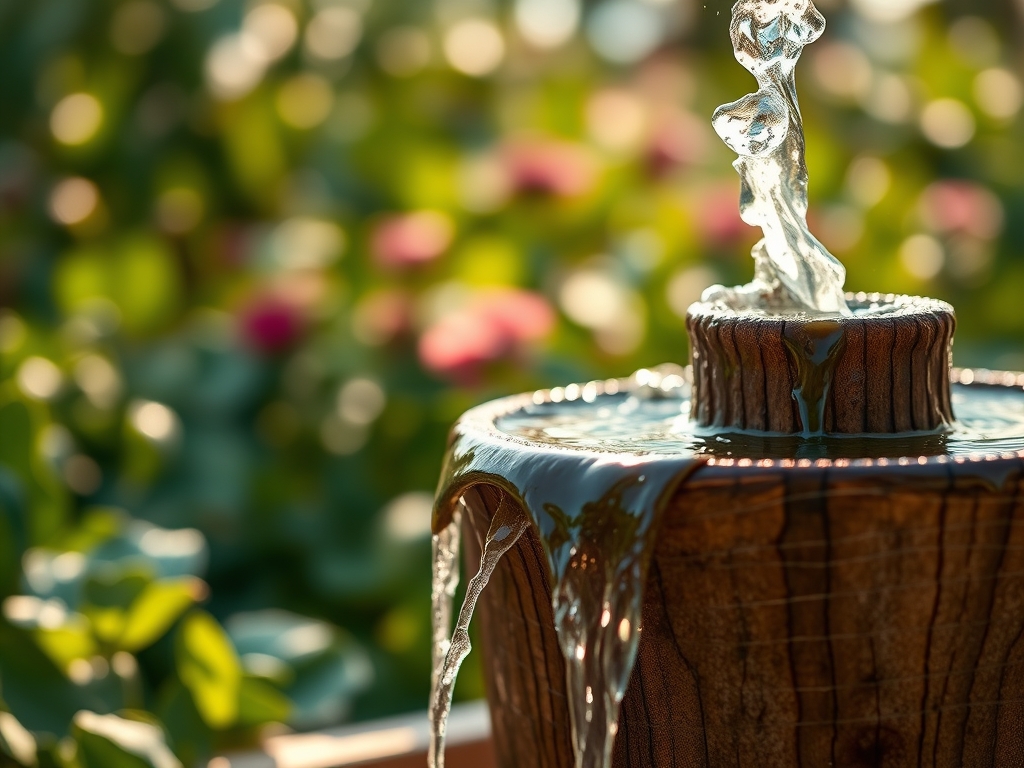 Steps for installing a vegetable garden fountain
