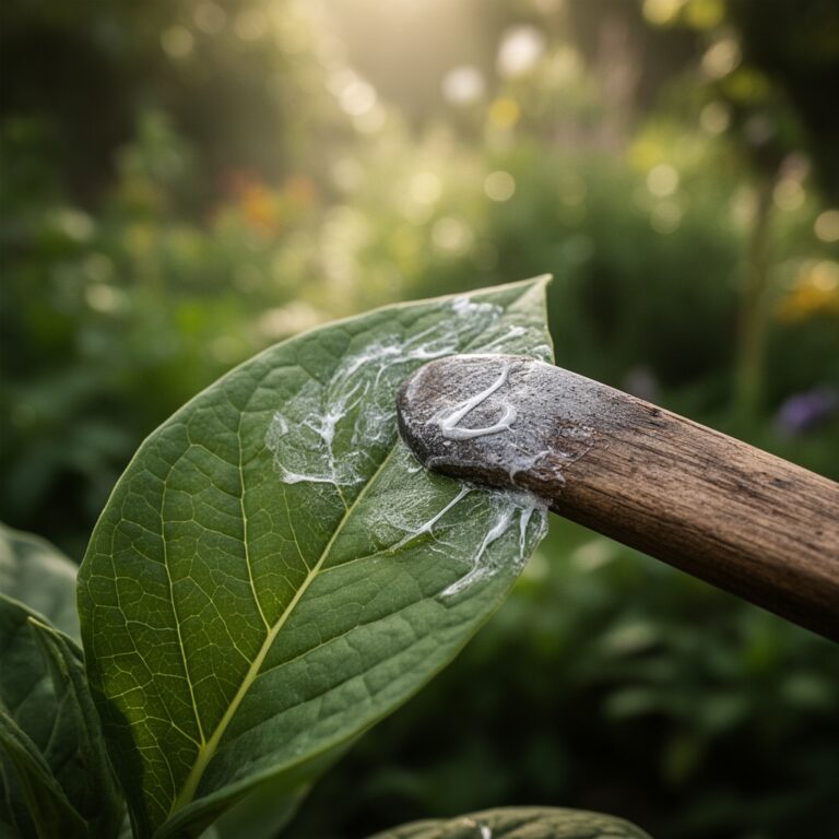 Steps for removing sticky residue from garden tape