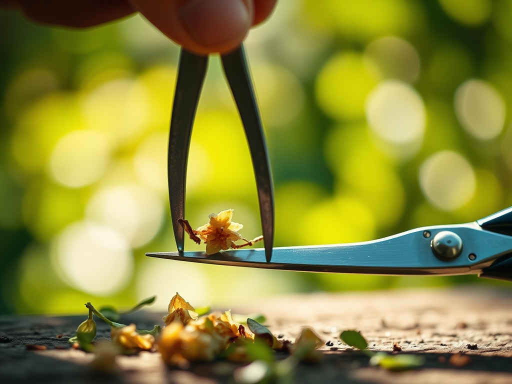 Using a specialized blade cleaner for bypass shears